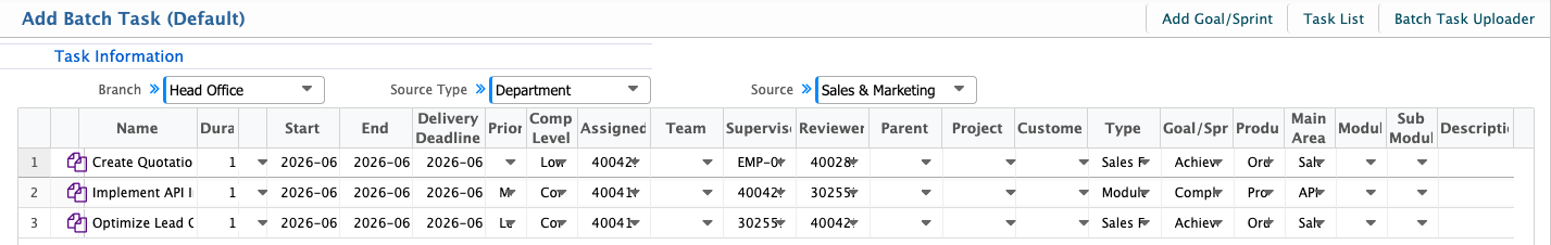 Add Batch Task
