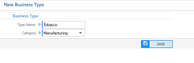 Add Business Type