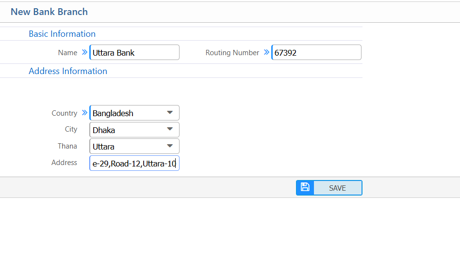 New Bank Branch